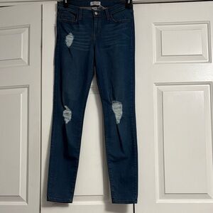 Judy Blue Medium Blue Ripped Skinny Jeans